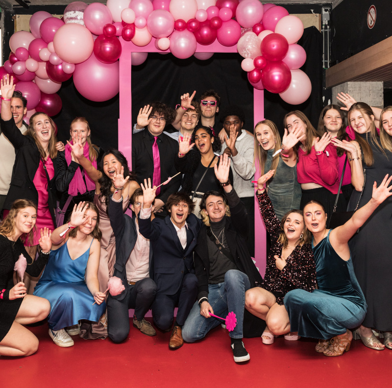 Students partying together at an Upkot party.