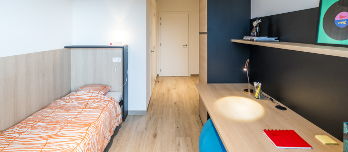 Upcomfort student room in Demer Upkot Hasselt.