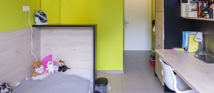 Upcomfort room from 12 to 23m² at Jet Upkot Brussels.